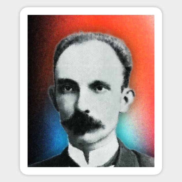 José Martí Portrait | Jose Marti Artwork 15 Sticker by JustLit